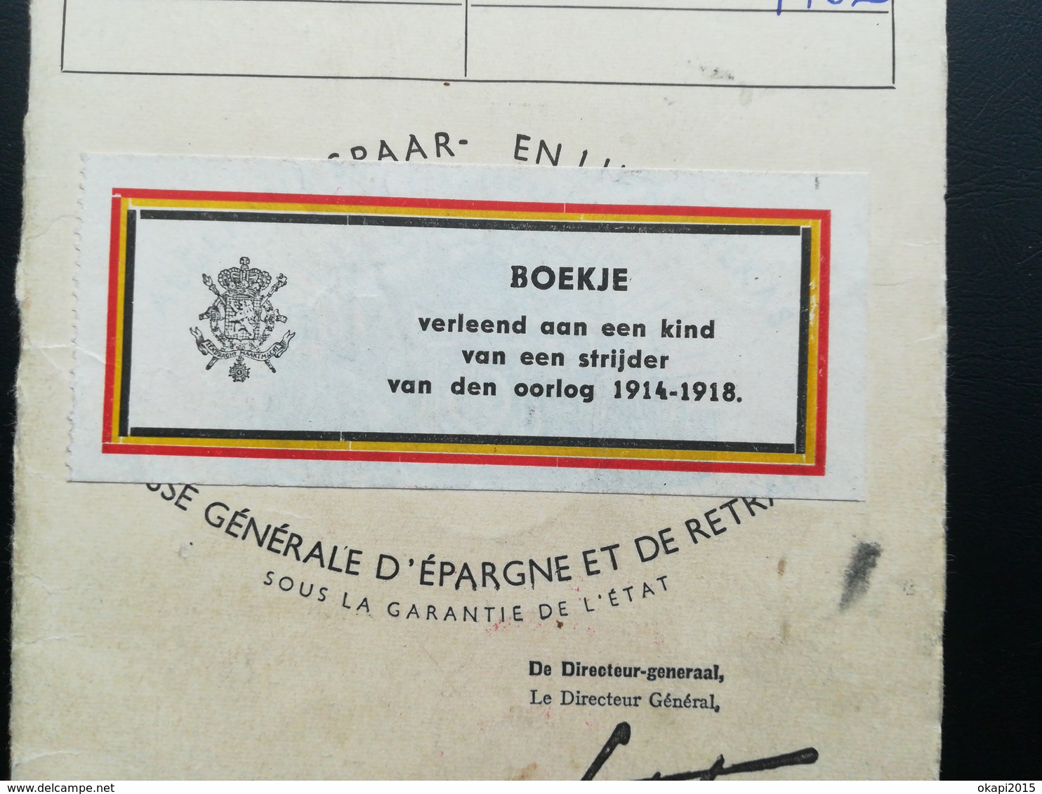 GUERRE 1914  - 1918 OORLOG WAR LIVRET D ÉPARGNE C. G. E. R SPAARBOEKJE BORGERHOUT ANTWERPEN BELGIQUE TIMBRES - 1914-18