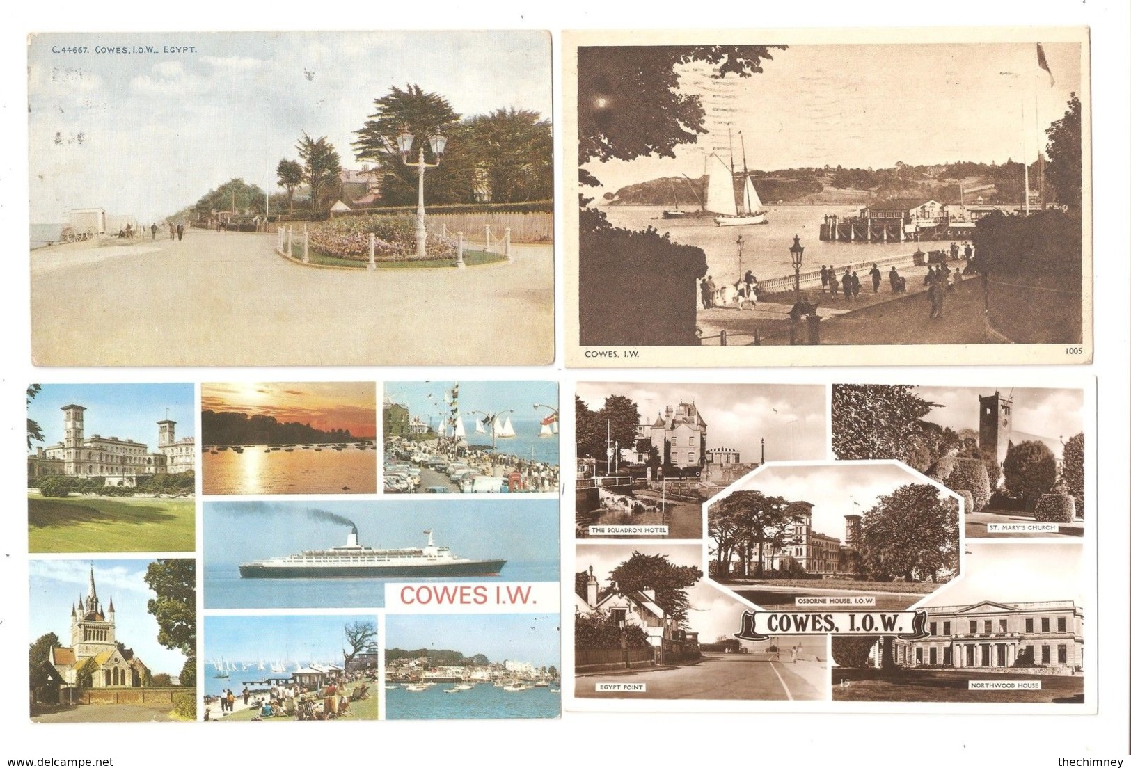 FOUR  POSTCARDS OF COWES THE ISLE OF WIGHT - Cowes