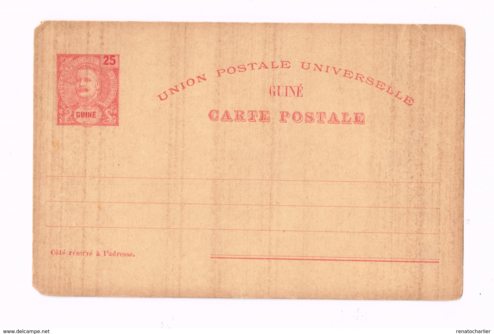 Entier Postal à 25 Reis. - Guinée Portugaise