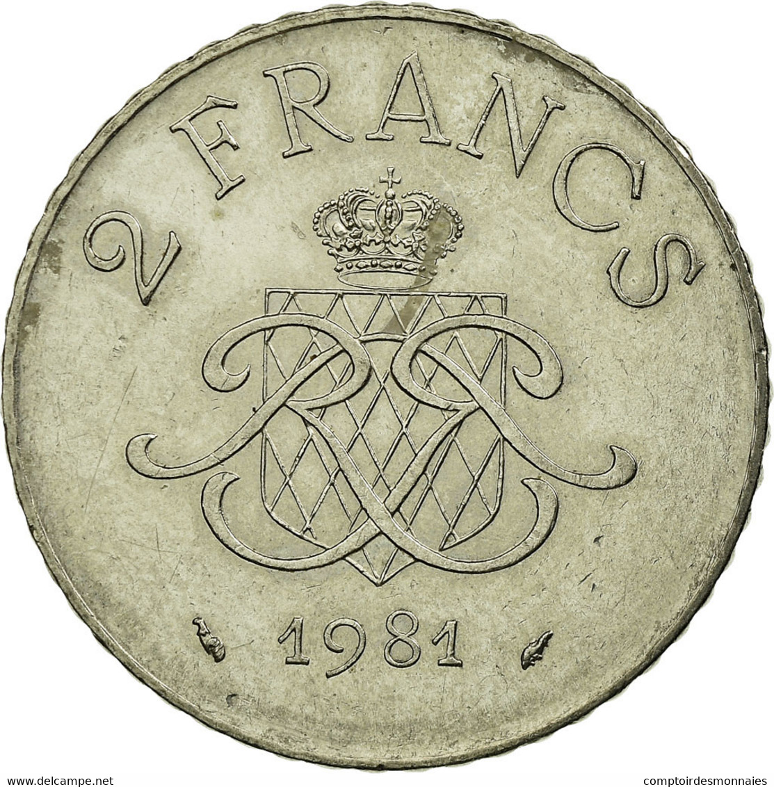 Monnaie, Monaco, Rainier III, 2 Francs, 1981, TTB, Nickel, Gadoury:MC151.2 - 1960-2001 Nouveaux Francs