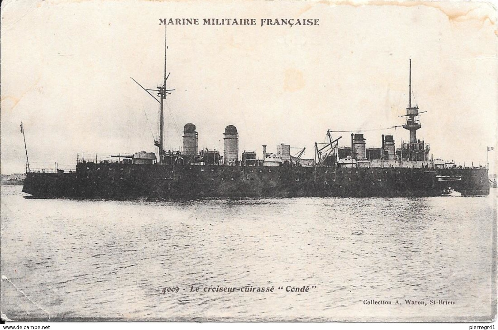 CPA-1930-MARINE-NATIONALE--CROISEUR CUIRASSE-CONDE -BE - Warships