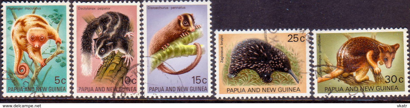 PAPUA NEW GUINEA 1971 SG #195-99 Compl.set Used Fauna Conservation - Papua New Guinea