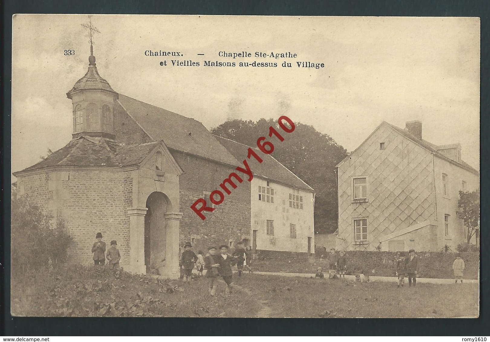 Chaineux - Chapelle Ste-Agathe Et Vieilles Maisons Au-dessus Du Village - Herve