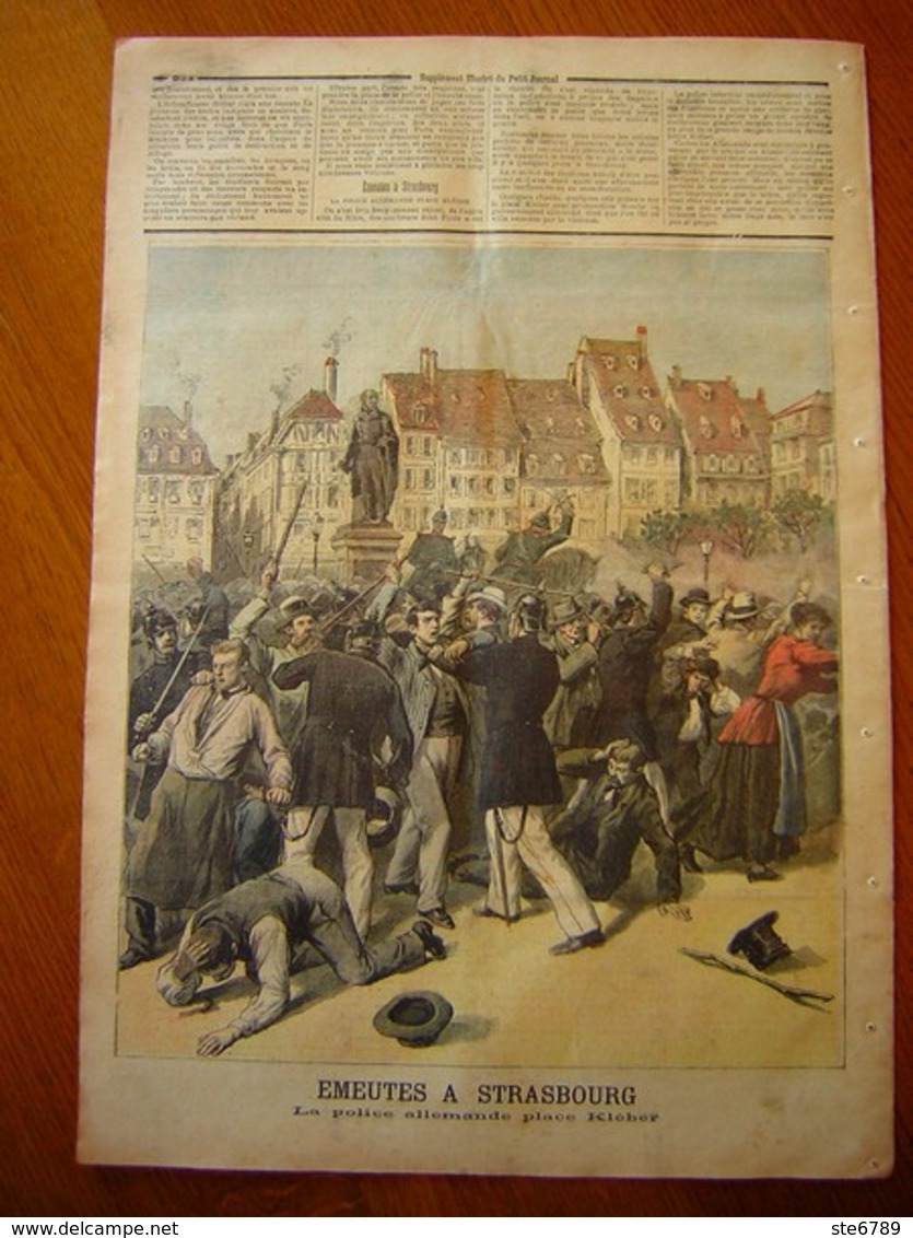 LE PETIT JOURNAL 1893 N° 138 Emeutes à Paris Préfecture Police , Emeutes à Strasbourg Place Kébert Polizei - 1850 - 1899