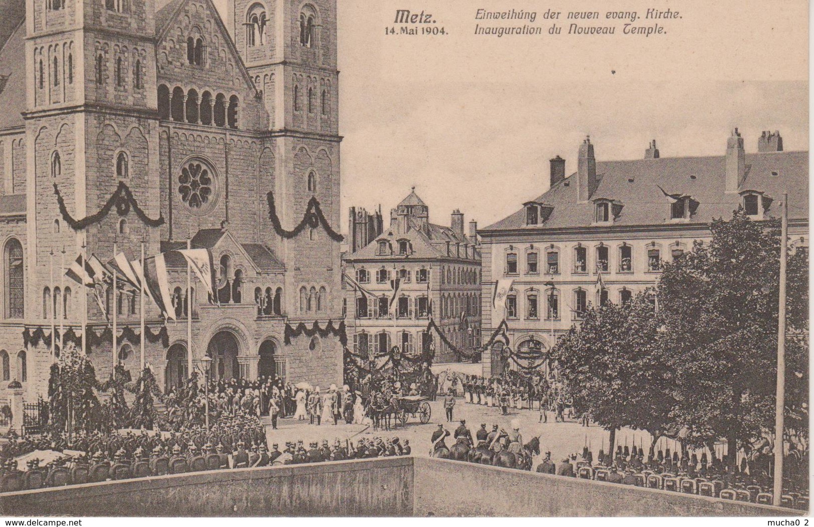 57 - METZ - INAUGURATION DU NOUVEAU TEMPLE PAR LE KAISER - Metz