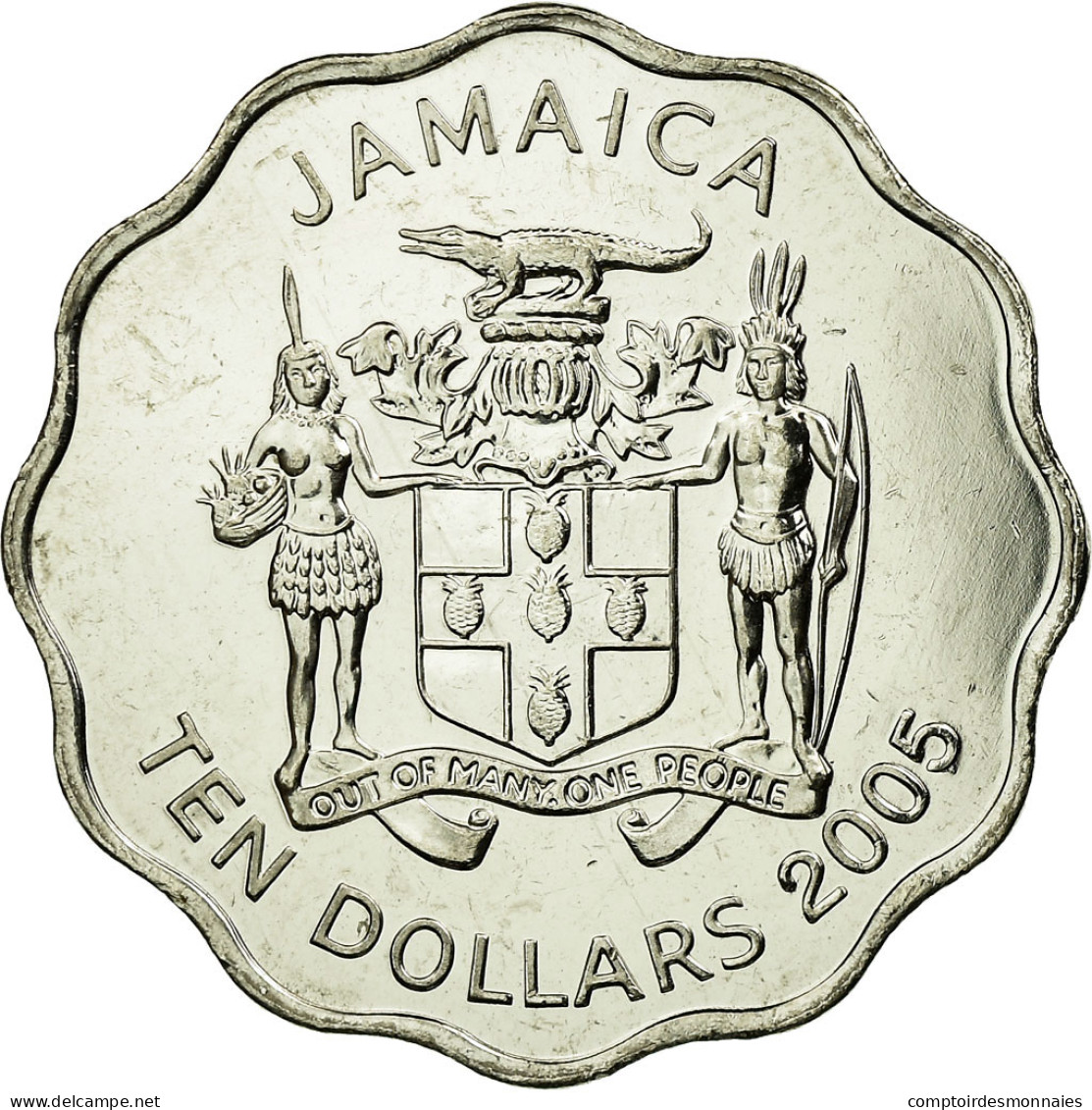 Monnaie, Jamaica, Elizabeth II, 10 Dollars, 2005, British Royal Mint, SUP - Jamaica