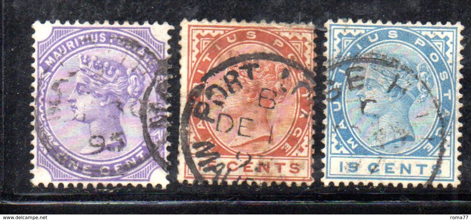 CI700 - MAURITIUS 1893 , Serie Yvert N. 83/85  Usato  (2380A) - Mauritius (...-1967)