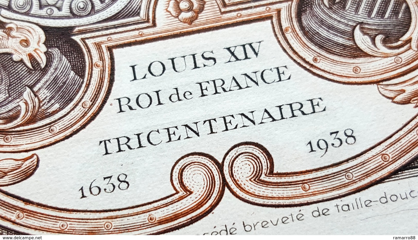 France - E. Desfossés - King Louis XIV 300 Years 1938 Very Rare Specimen Test Note Unc-