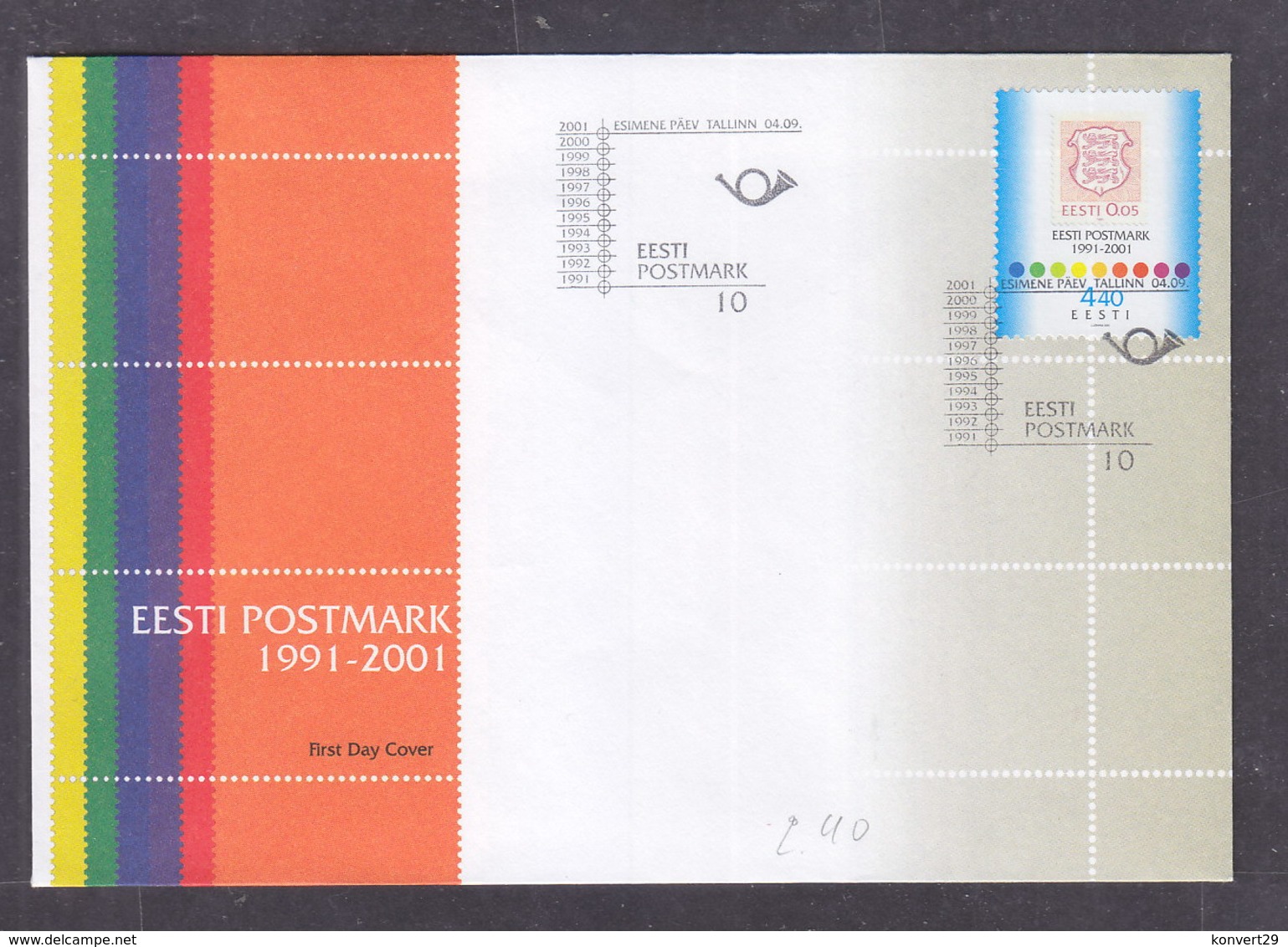 Estonia 2001 Rebirth Of Estonian Stamps FDC - Estonia