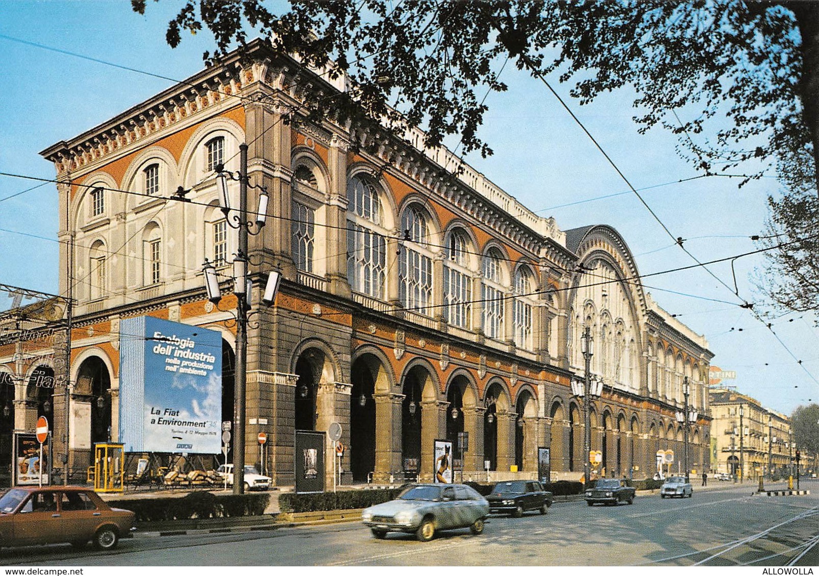 3211"TORINO-STAZIONE DI PORTA NUOVA "CITROEN GLS,FIAT 128-CABINA TELEFONICA CART. POST. ORIG. NON SPED. - Stazione Porta Nuova