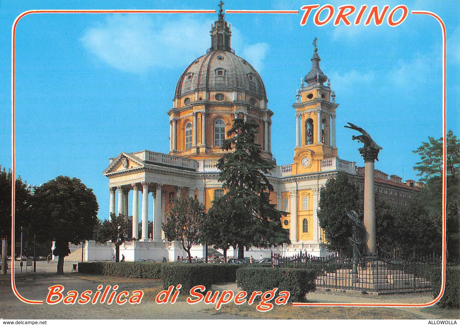 3212"TORINO-BASILICA DI SUPERGA "ANIMATA CART. POST. ORIG. NON SPED. - Churches
