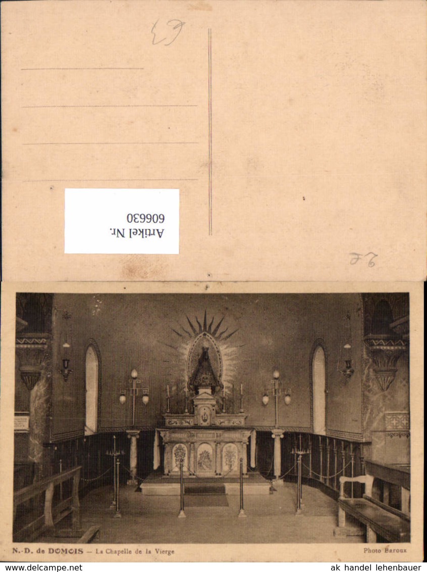 606630,Notre-Dame De Domois La Chapelle De La Vierge Kapelle Innen France - Sonstige & Ohne Zuordnung