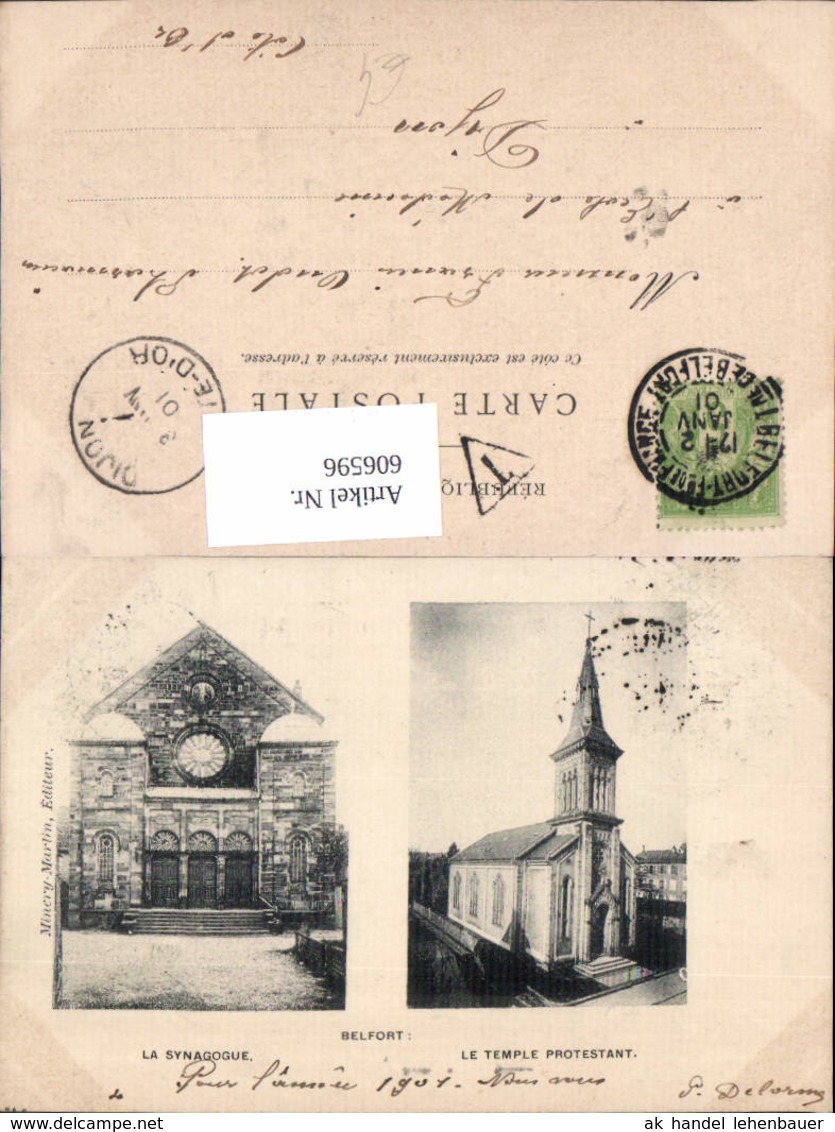 606596,Mehrbild Ak Belfort La Synagogue Le Temple Protestant Kirche Synagoge Judaica - Sonstige & Ohne Zuordnung