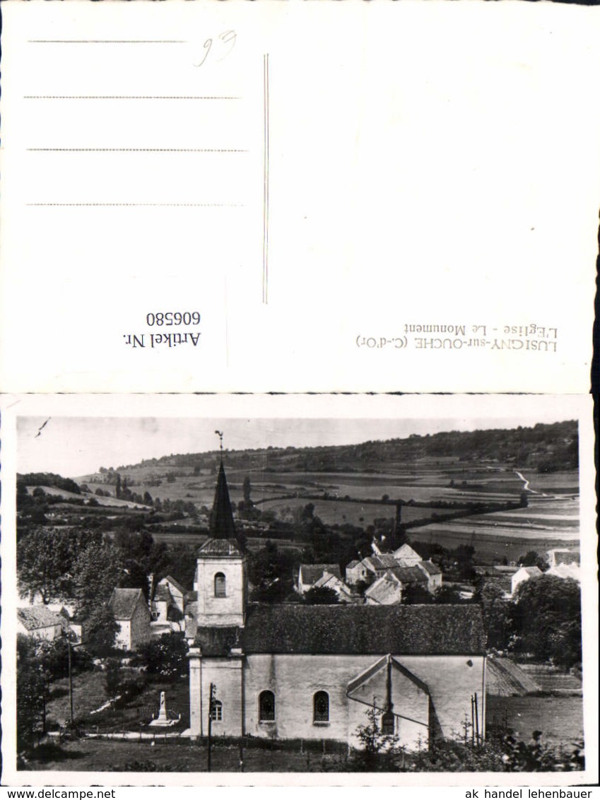 606580,Foto Ak Lusigny-sur-Ouche Cote D Or L Eglise Le Monument Kirche France - Sonstige & Ohne Zuordnung