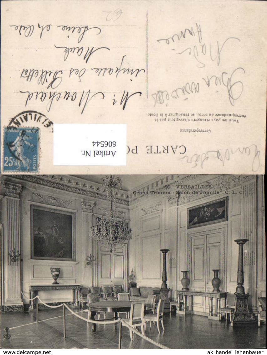 606544,Versailles Grand Trianon Salon De Famille Interior France - Sonstige & Ohne Zuordnung