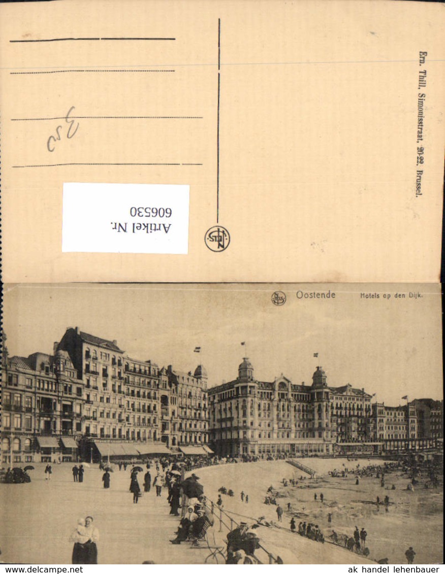 606530,Ostende Hotels Op Den Dijk Strand Strandleben Belgium - Sonstige & Ohne Zuordnung