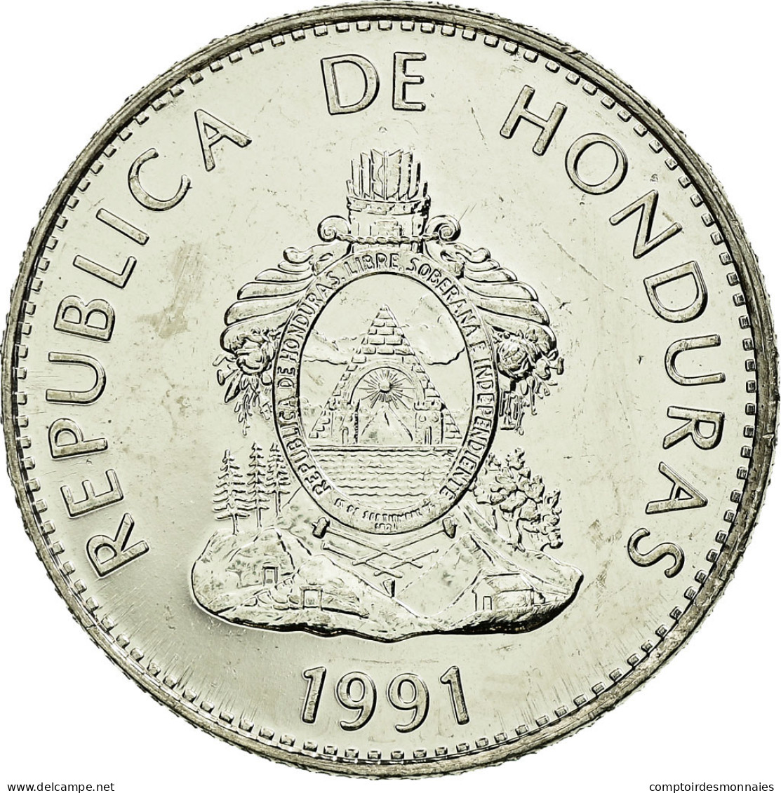 Monnaie, Honduras, 50 Centavos, 1991, SPL, Nickel Plated Steel, KM:84a.1 - Honduras