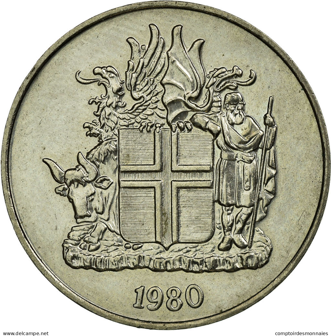 Monnaie, Iceland, 10 Kronur, 1980, SUP, Copper-nickel, KM:15 - Islande