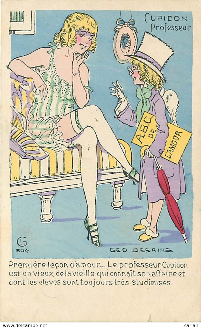 Illustration De Géo Desains , Cupidon Professeur ( Style Sager ) , * 394 69 - Other & Unclassified