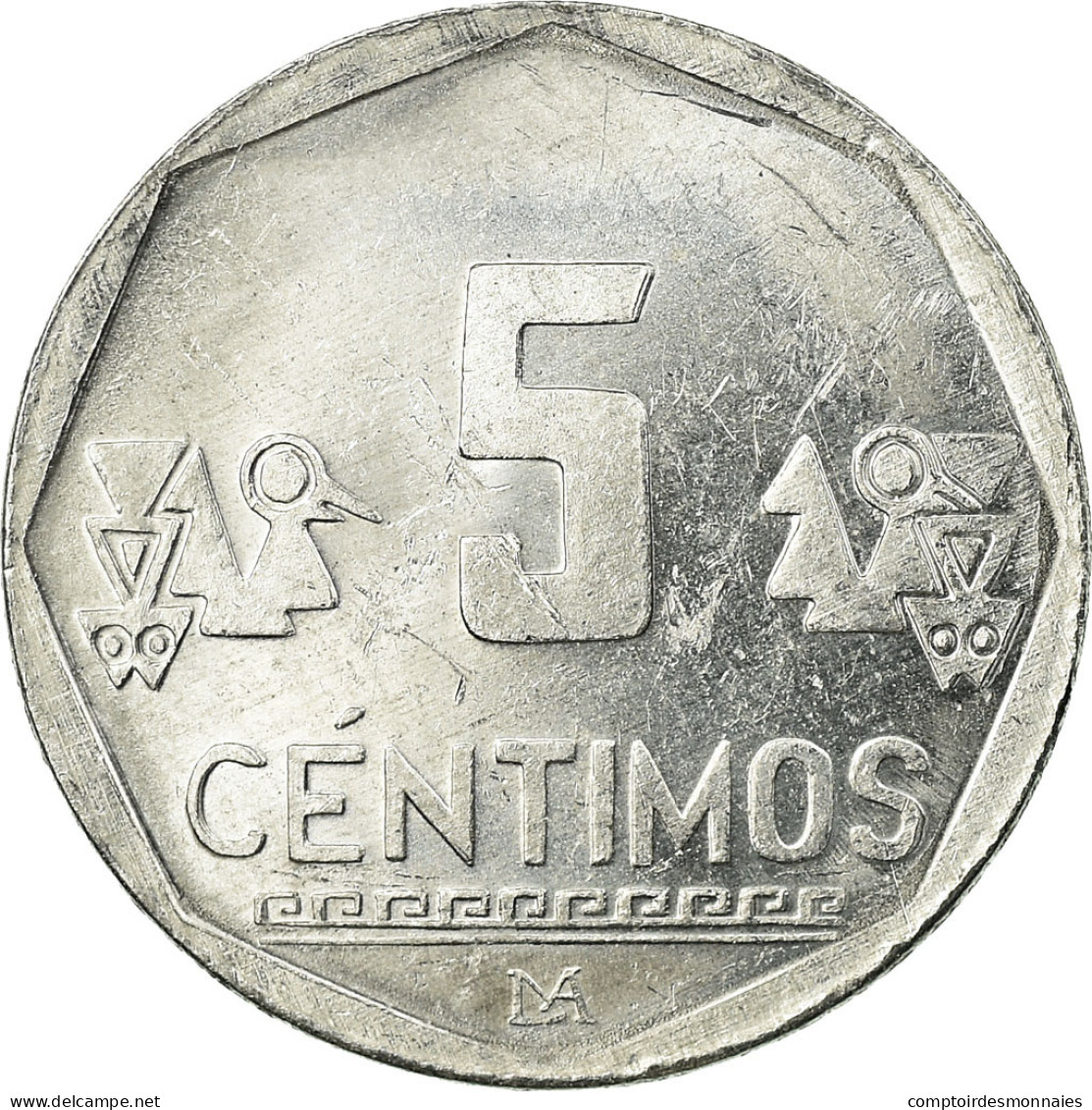 Monnaie, Pérou, 5 Centimos, 2008, Lima, TTB, Aluminium, KM:304.4a - Peru