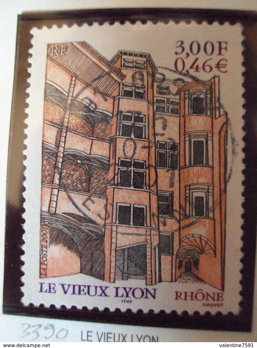 2000-2009    - Timbre Oblitéré N° 3390   "   Le Vieux Lyon  "    0.30 - Usati