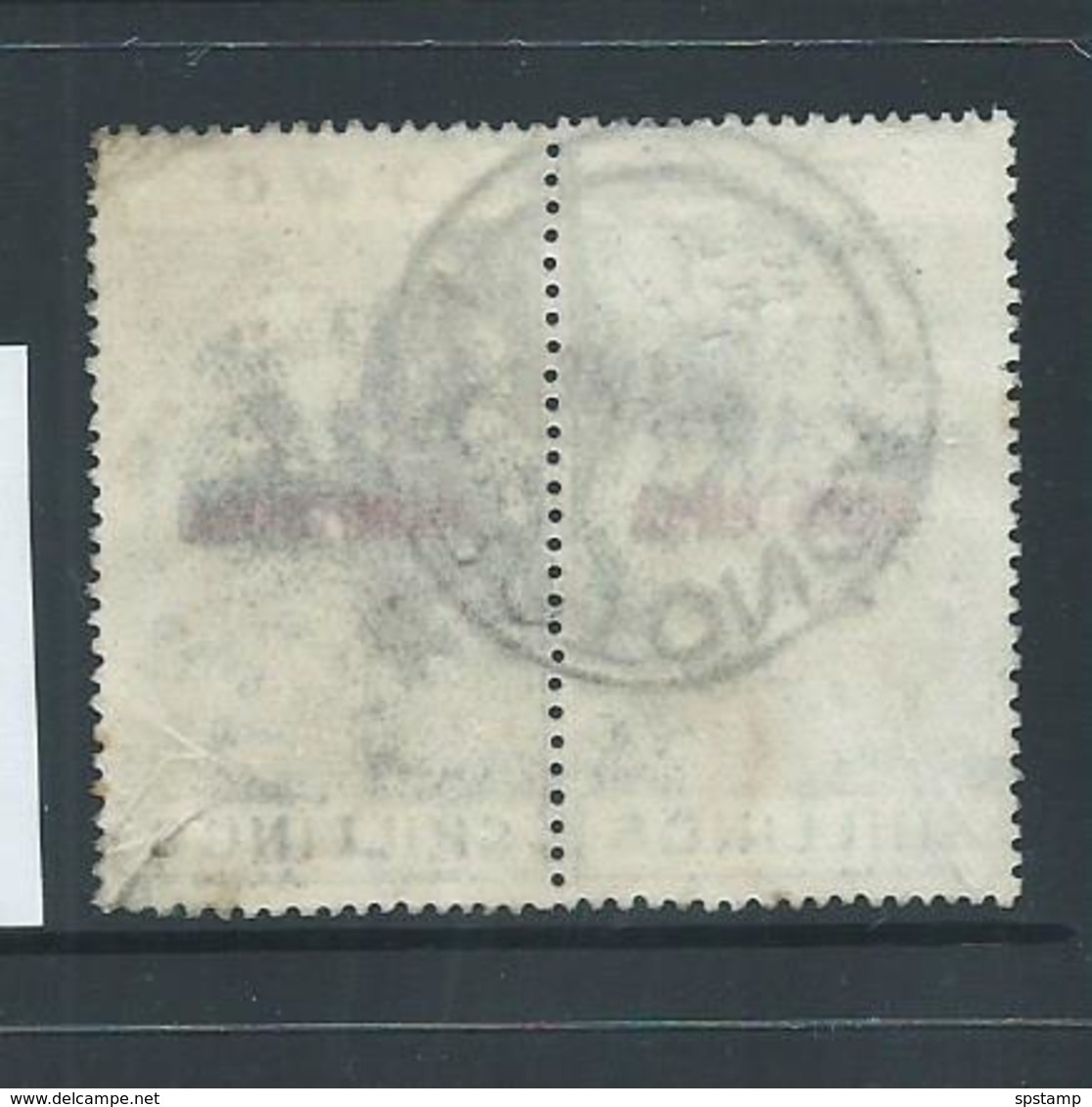 Cook Islands 1921 2 Shilling Blue Overprint On NZ Postal Fiscal Pair Used , Neat Cds , Creasing - Cook Islands