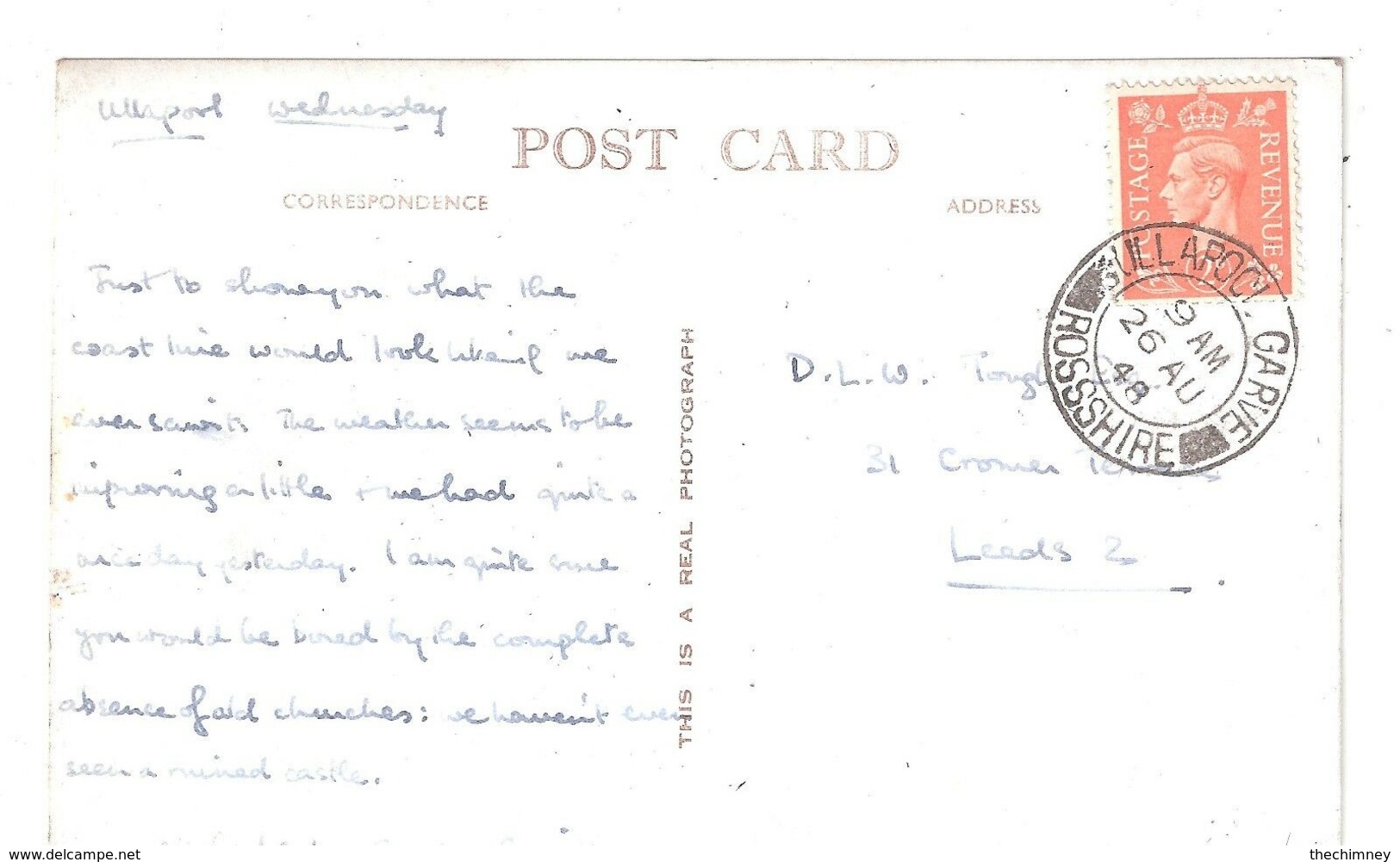 RP GRUINARD BAY WESTER ROSS ULLAPOOL ROSS-SHIRE POSTMARK - Ross & Cromarty