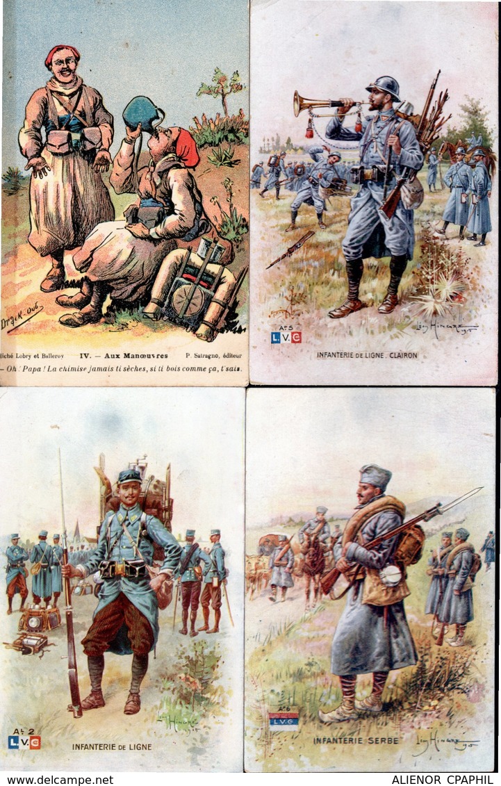 LOT  78 CPA/CPSM  FRANCE/ETRANGER - MILITARIA... UN PEU DE TOUT -  TRES BEL ETAT - - 5 - 99 Cartes