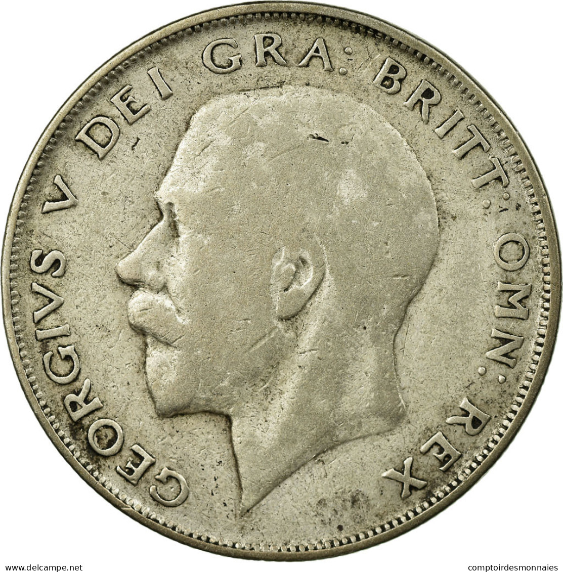 Monnaie, Grande-Bretagne, George V, 1/2 Crown, 1922, TB+, Argent, KM:818.1a - K. 1/2 Crown