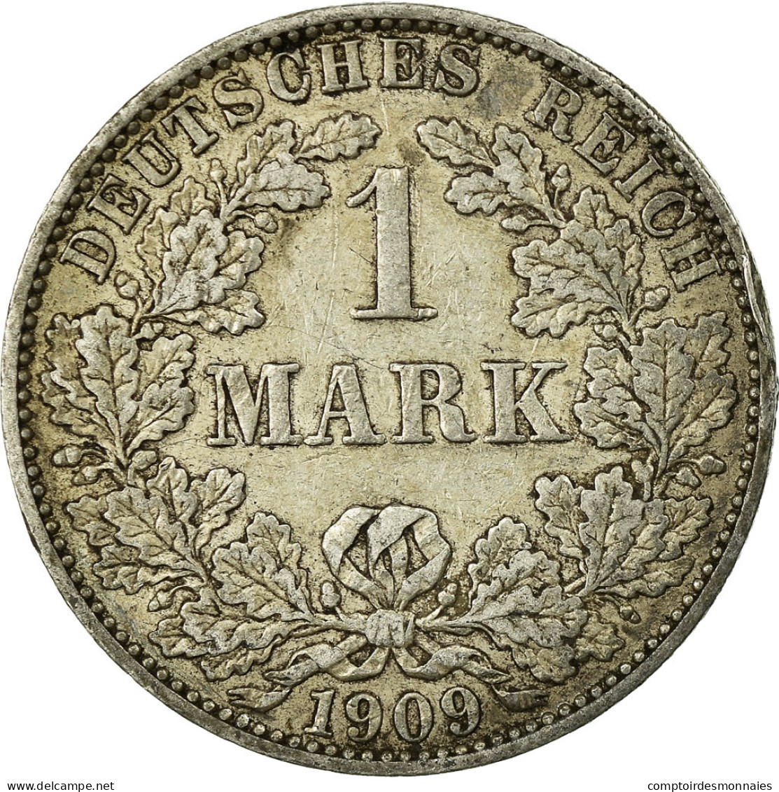 Monnaie, GERMANY - EMPIRE, Wilhelm II, Mark, 1909, Berlin, TTB, Argent, KM:14 - 1 Mark