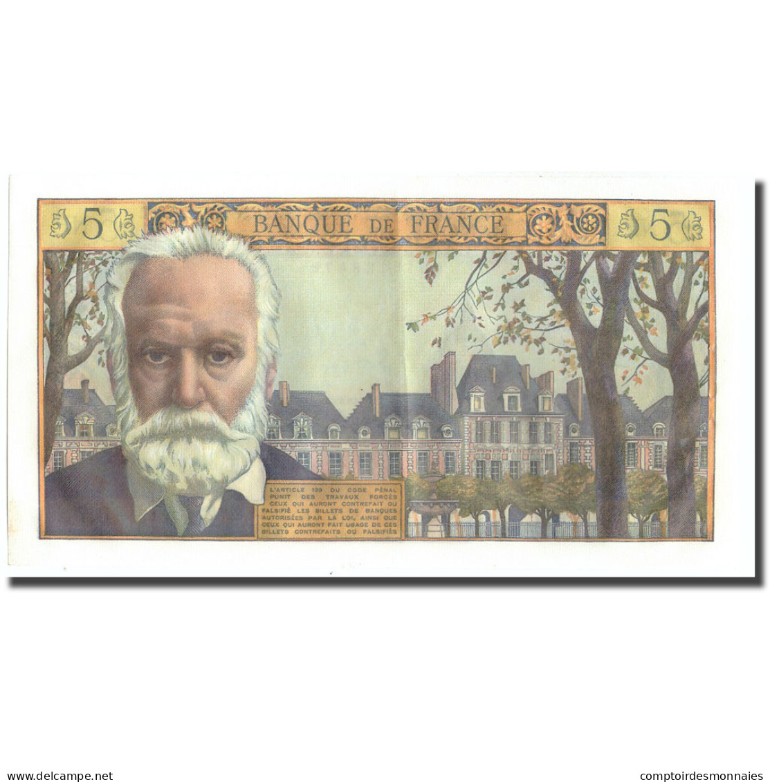 France, 5 Nouveaux Francs, Victor Hugo, 1959, 1959-07-02, SPL, Fayette:56.2 - 5 NF 1959-1965 ''Victor Hugo''