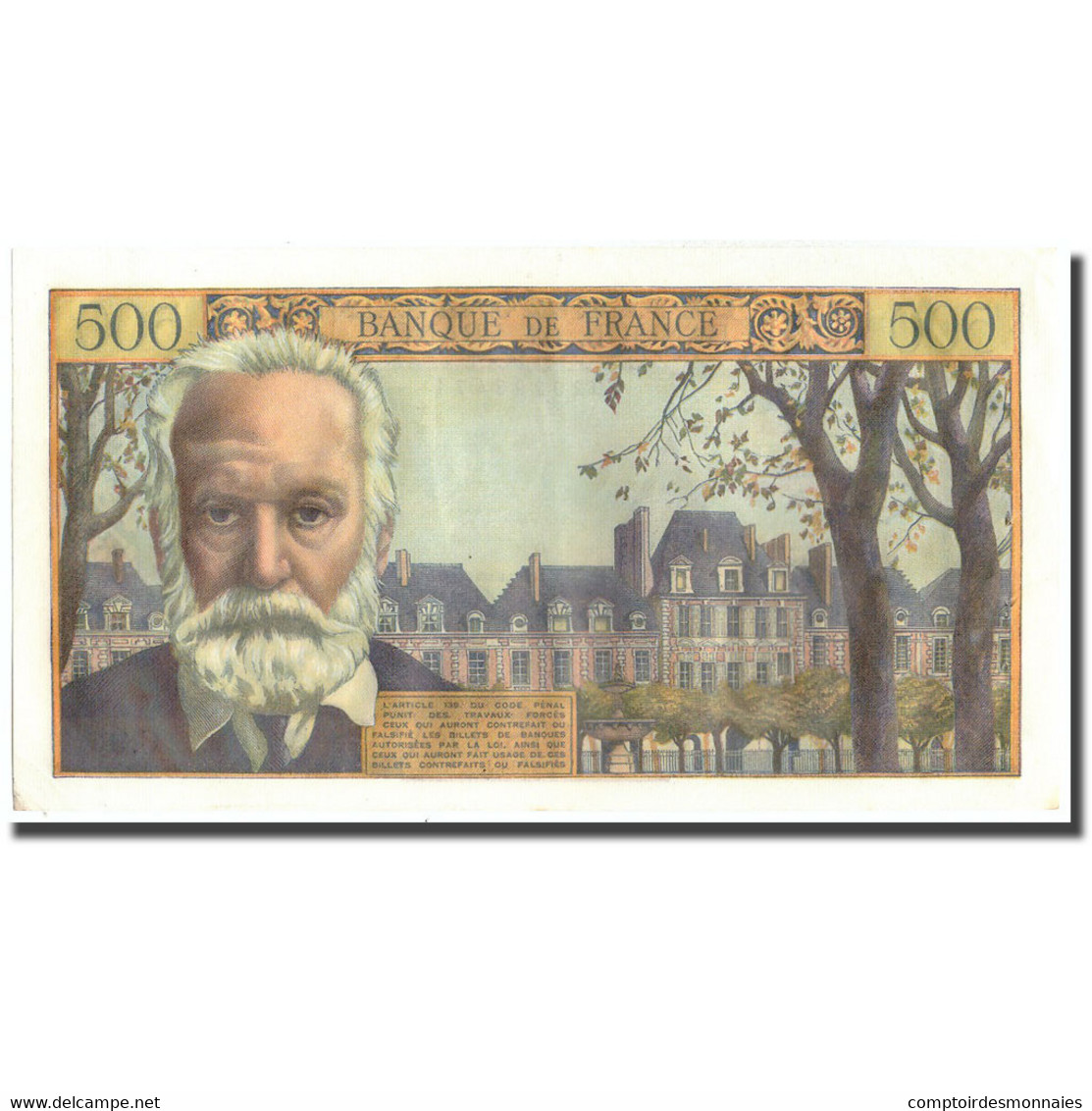 France, 500 Francs, Victor Hugo, 1954, 1954-01-07, SUP+, Fayette:35.01, KM:133a - 500 F 1954-1958 ''Victor Hugo''