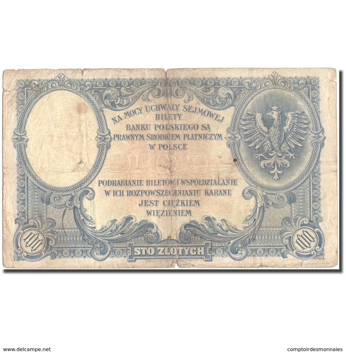 Billet, Pologne, 100 Zlotych, 1919, 1919, KM:57, TB - Pologne