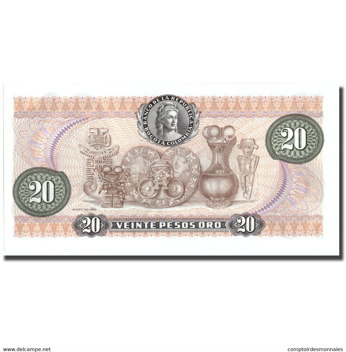 Billet, Colombie, 20 Pesos Oro, 1981, 1981-01-01, KM:409d, NEUF - Colombie