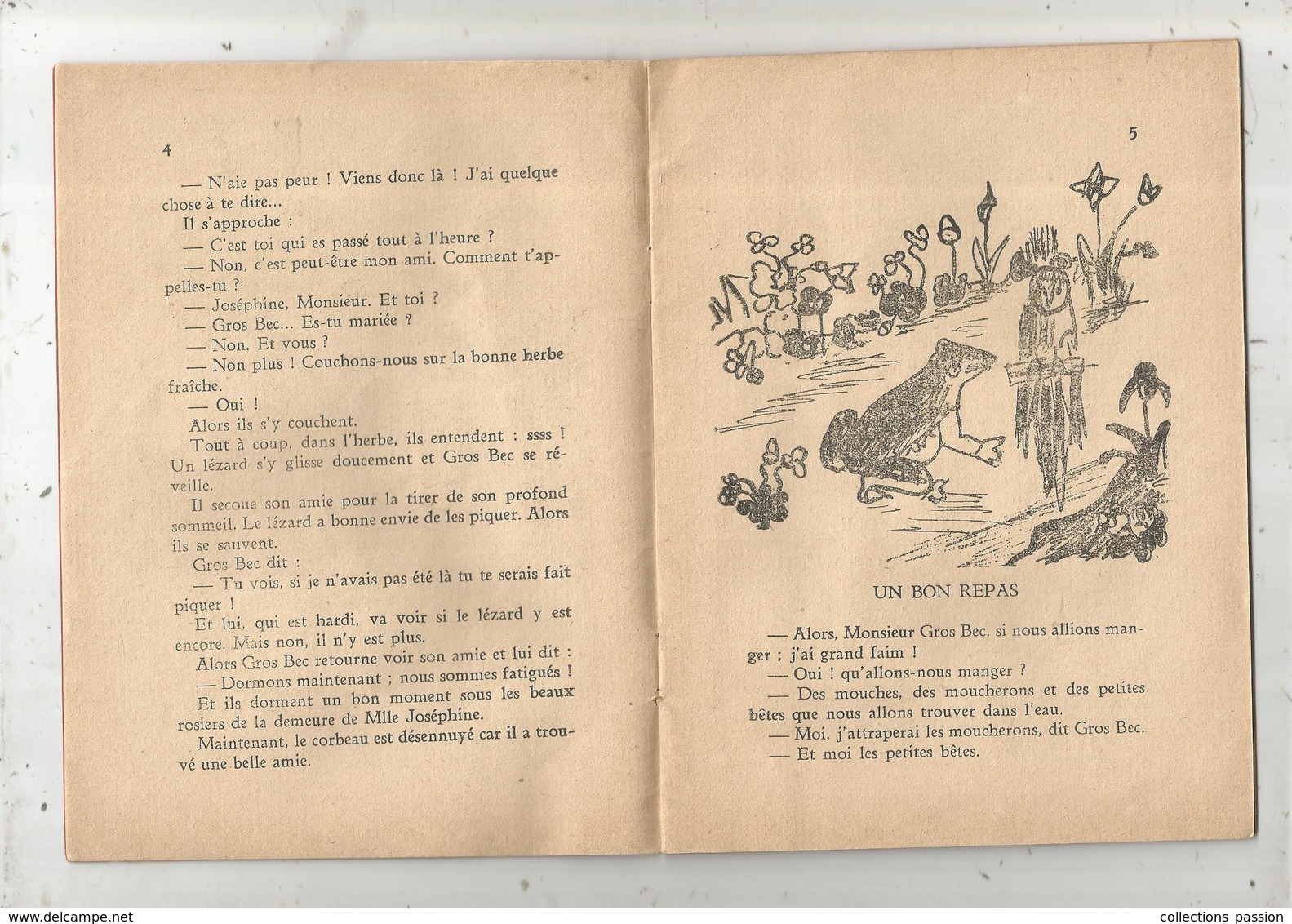 Publication Mensuelle , 1933, N° 53,ENFANTINES , Dans La Mare Du Beau Rosier, Illustrations ,4 Scans  ,frais Fr :3.15 E - 6-12 Anni