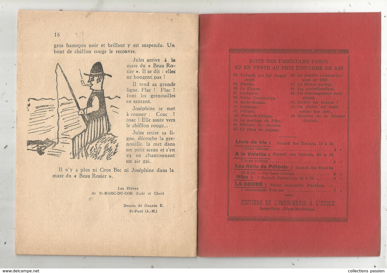 Publication Mensuelle , 1933, N° 53,ENFANTINES , Dans La Mare Du Beau Rosier, Illustrations ,4 Scans  ,frais Fr :3.15 E - 6-12 Jaar