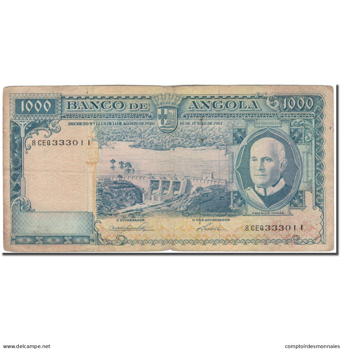 Billet, Angola, 1000 Escudos, 1962-06-10, KM:98, B - Angola