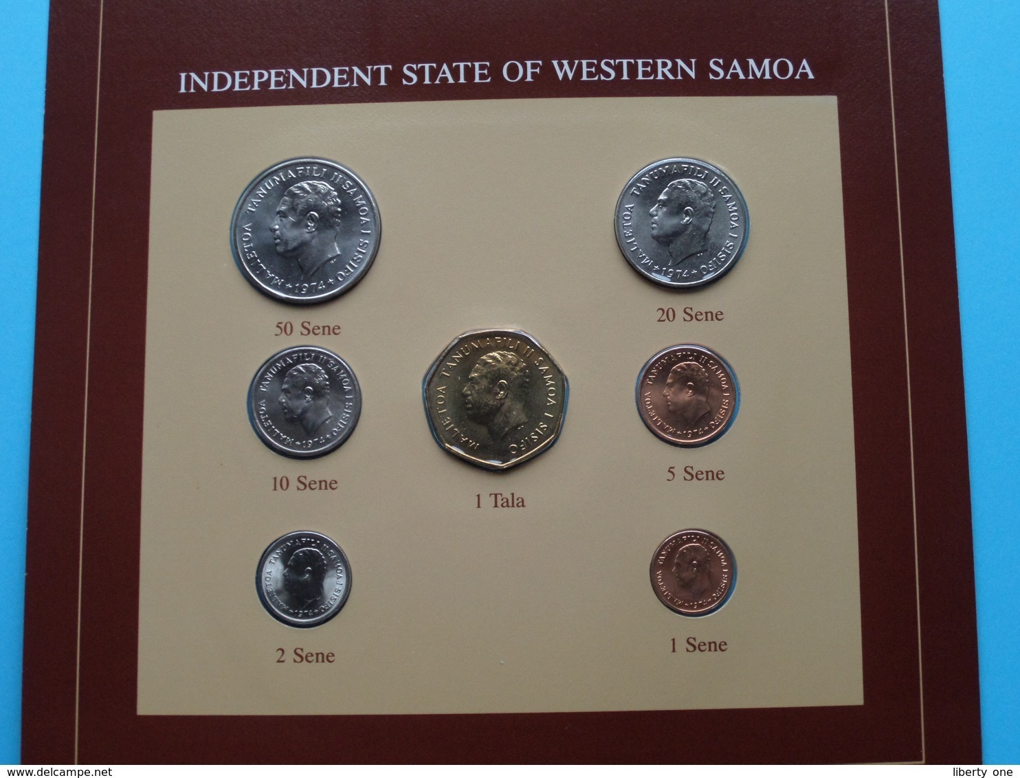 INDEPENDENT STATE OF WESTERN SAMOA ( From The Serie Coin Sets Of All Nations ) Card 20,5 X 29,5 Cm. ) + Stamp '84 ! - Samoa