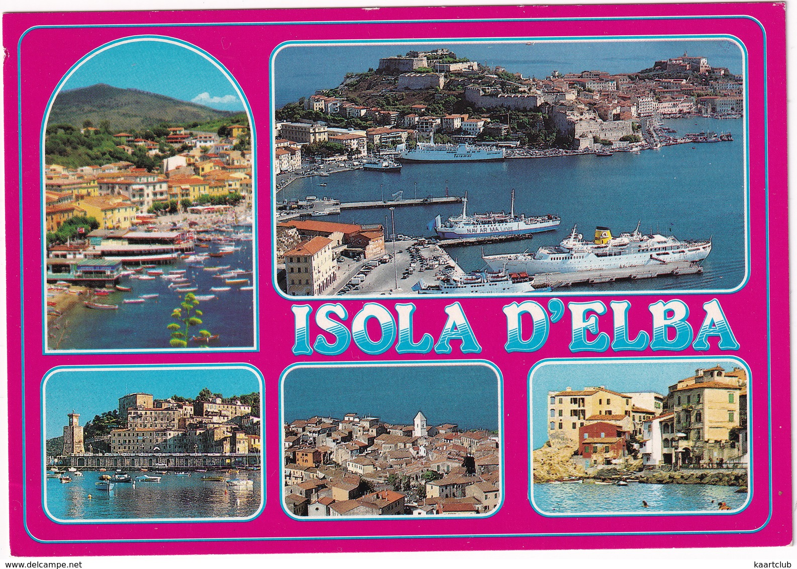 Isola D'Elba : FERRYBOATS , 'NAV.AR.MA' Lines- Multiview - Livorno