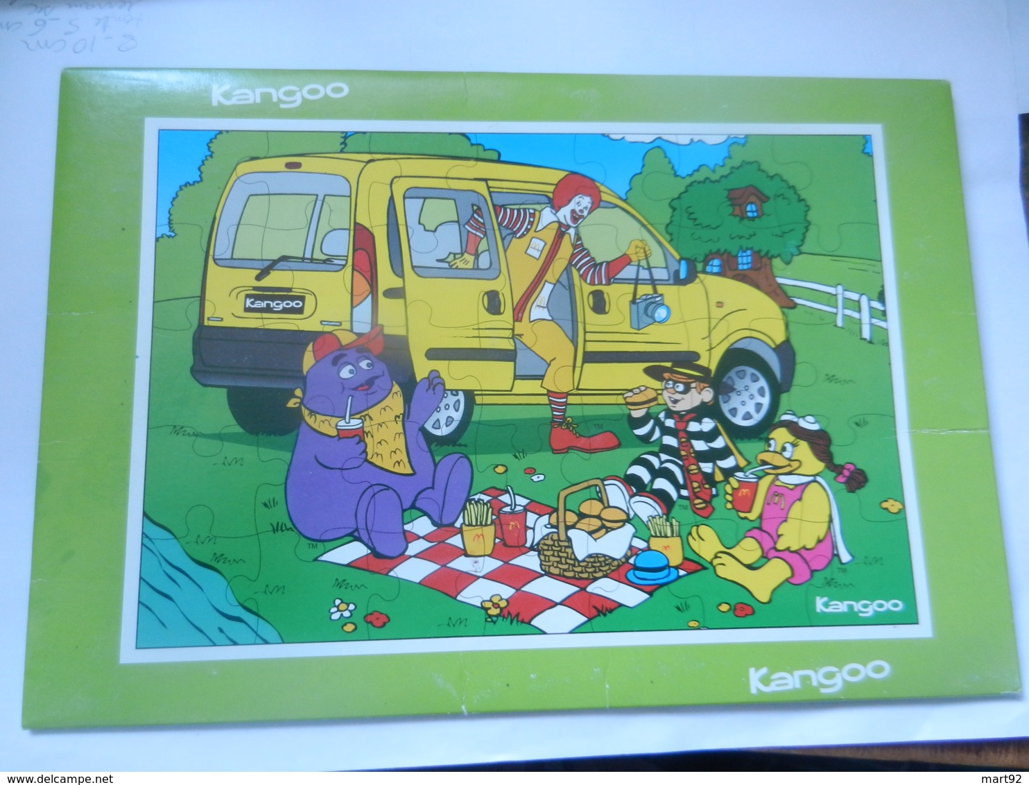 MAC DONALD RENAULT KANGOO PUZZLE DIMENSIONS 24 PAR 16 CM  ANNEE 1997 - McDonald's