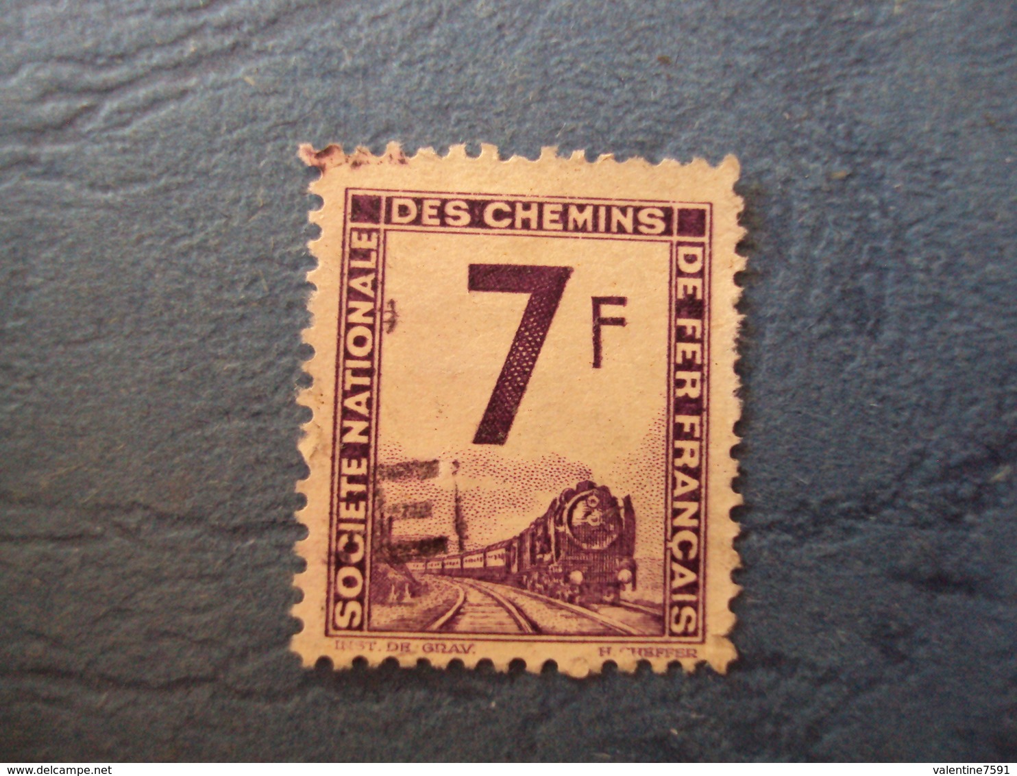 1944-47 Petits Colis Postaux - Timbre Oblitéré   N° 6    "  7 F Violet   "   1    Photo    5 - Used