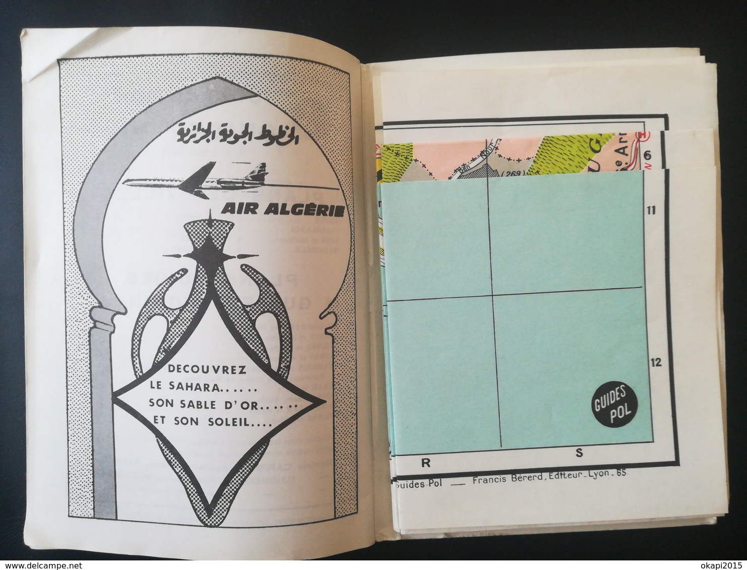 PLAN DE VILLE ALGER ALGÉRIE AFRIQUE du Nord Maghreb cartes carte guide année 1967 ancienne colonie France