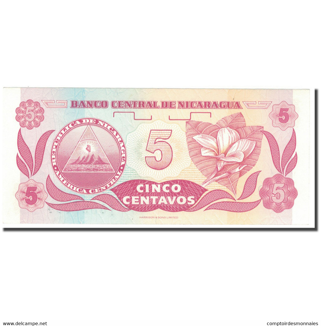 Billet, Nicaragua, 5 Centavos, KM:168a, NEUF - Nicaragua