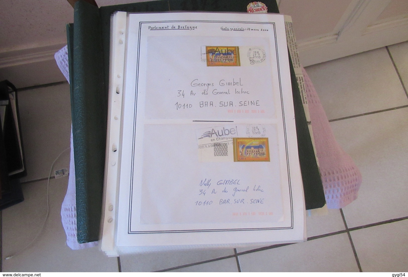 France  lettres  avec  timbres Oblitérés de l' année 2000     95   scans