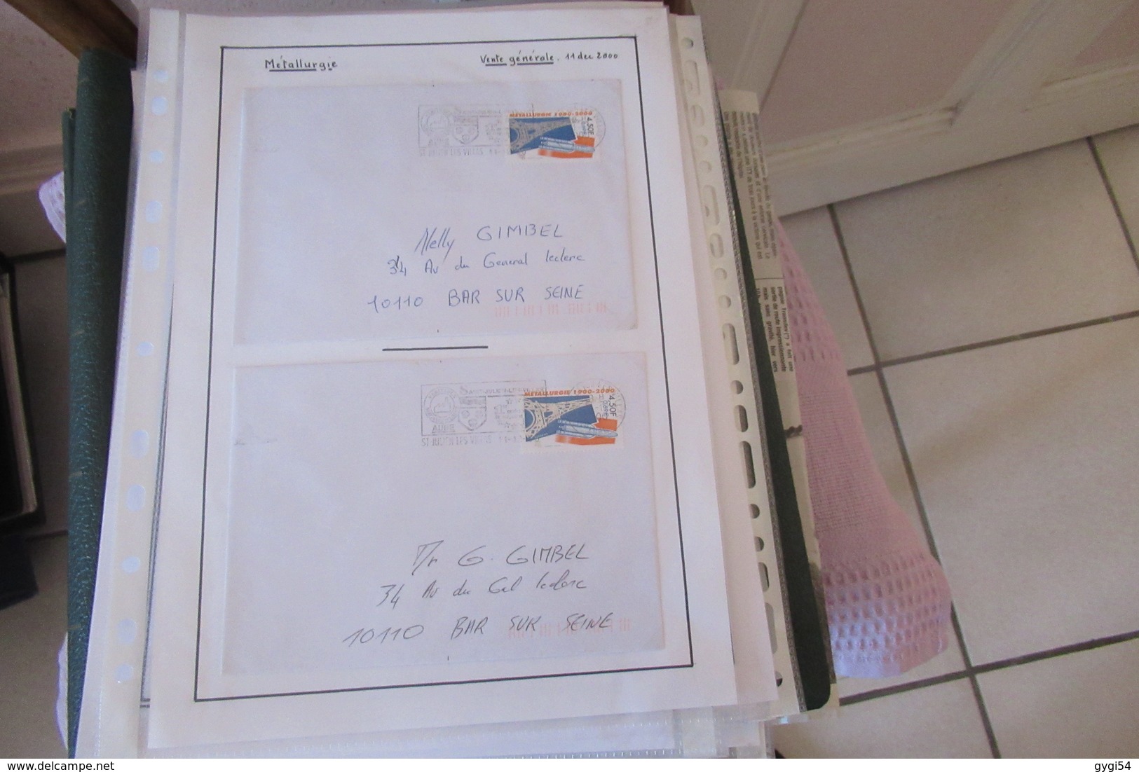 France  lettres  avec  timbres Oblitérés de l' année 2000     95   scans