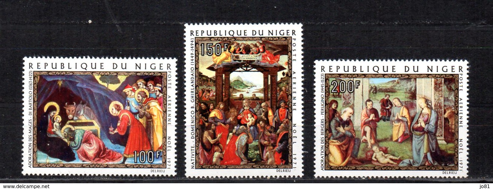 Niger YT PA 170-172  XX / MNH Di Bartolo Ghirlandaio Perugino - Niger (1960-...)