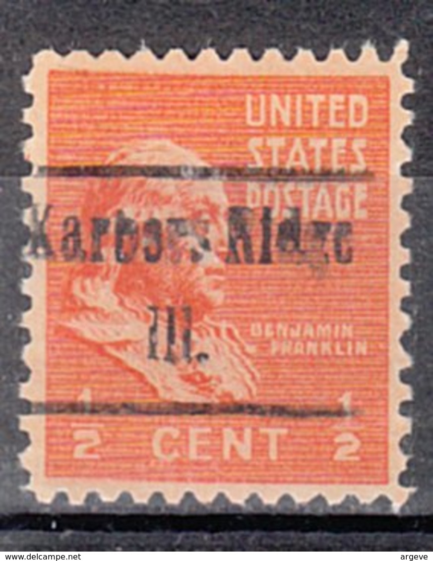 USA Precancel Vorausentwertung Preo, Locals Illinois, Karbers Ridge 486 - Precancels