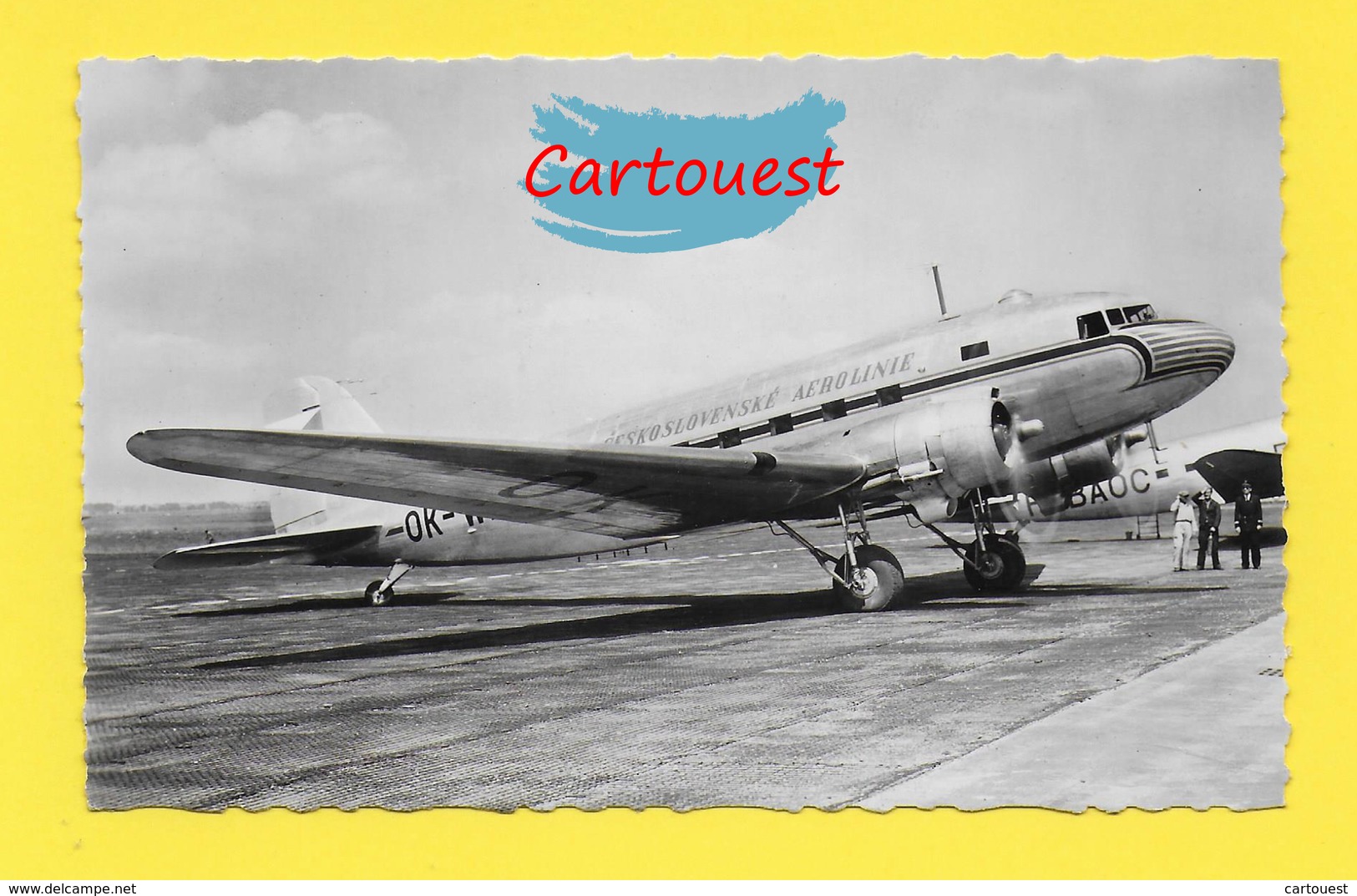 CPSM  ֎ AIRPORT / FLUGHAFEN / AEROPORT LE BOURGET DUGNY ֎ Avion DOUGLAS D C 3 C.S.A. - 1939-1945: 2ème Guerre