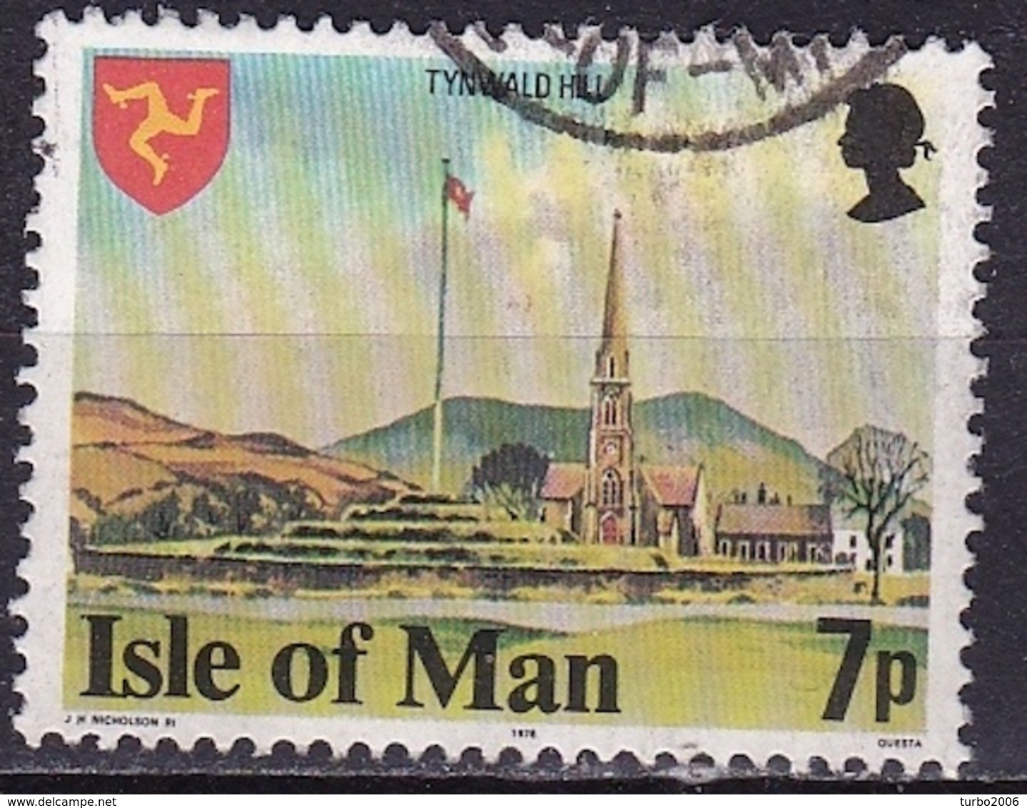 ISLE OF MAN 1978 Typical Buildings Etc. 7 P Tynwald Hill Perforation 14 3/4 Michel 108 A - Man (Eiland)