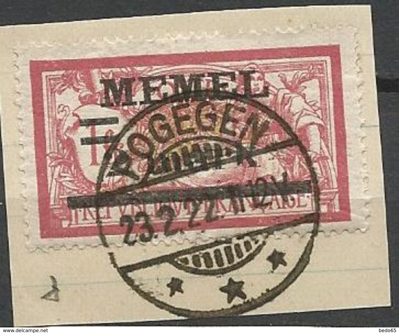 MEMEL N° 28 OBL Sur Fragment TB - Used Stamps